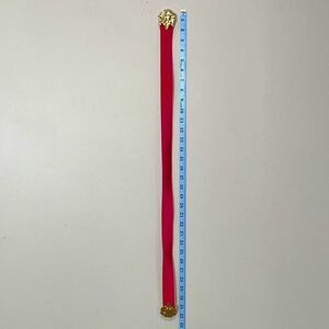 Vintage Handmade Pink Belt With Leaf Closures.